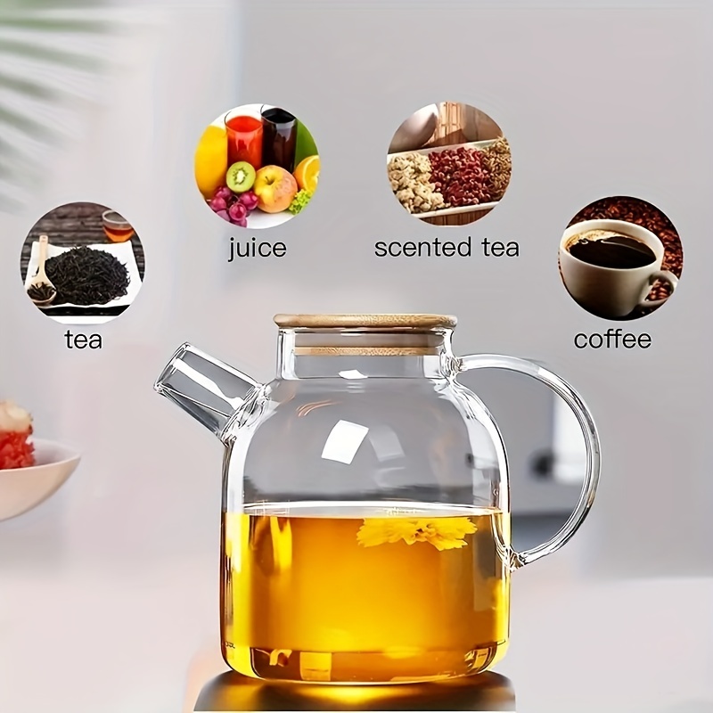 Glass Tea Pot Kettles Stovetop Safe Heatproof Borosilicate - Temu