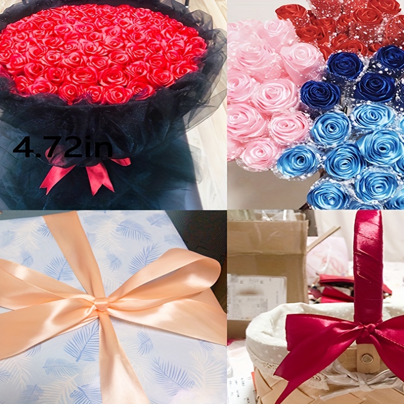 5psc/Lot Bouquet Wrapping Paper Valentine's Day Wedding Rose Floral  Wrapping Paper Birthday Party Favor Flower Wrapping Ribbons