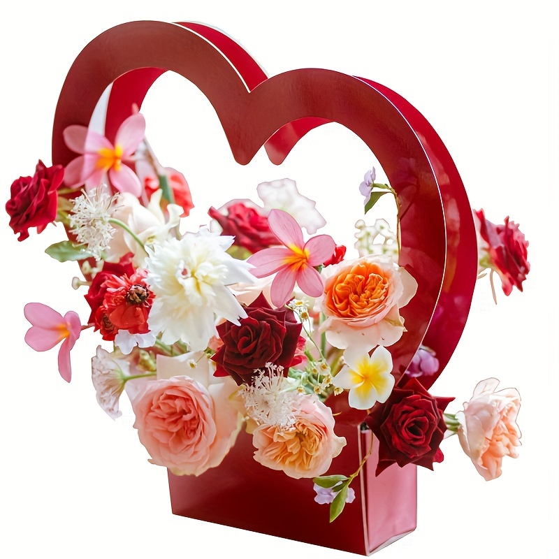 Heart Shaped Box Flowers, Shaped Box Flower Packing