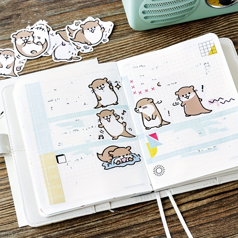 Adorable Otter Animal Cartoon Stickers Perfect For Diy - Temu