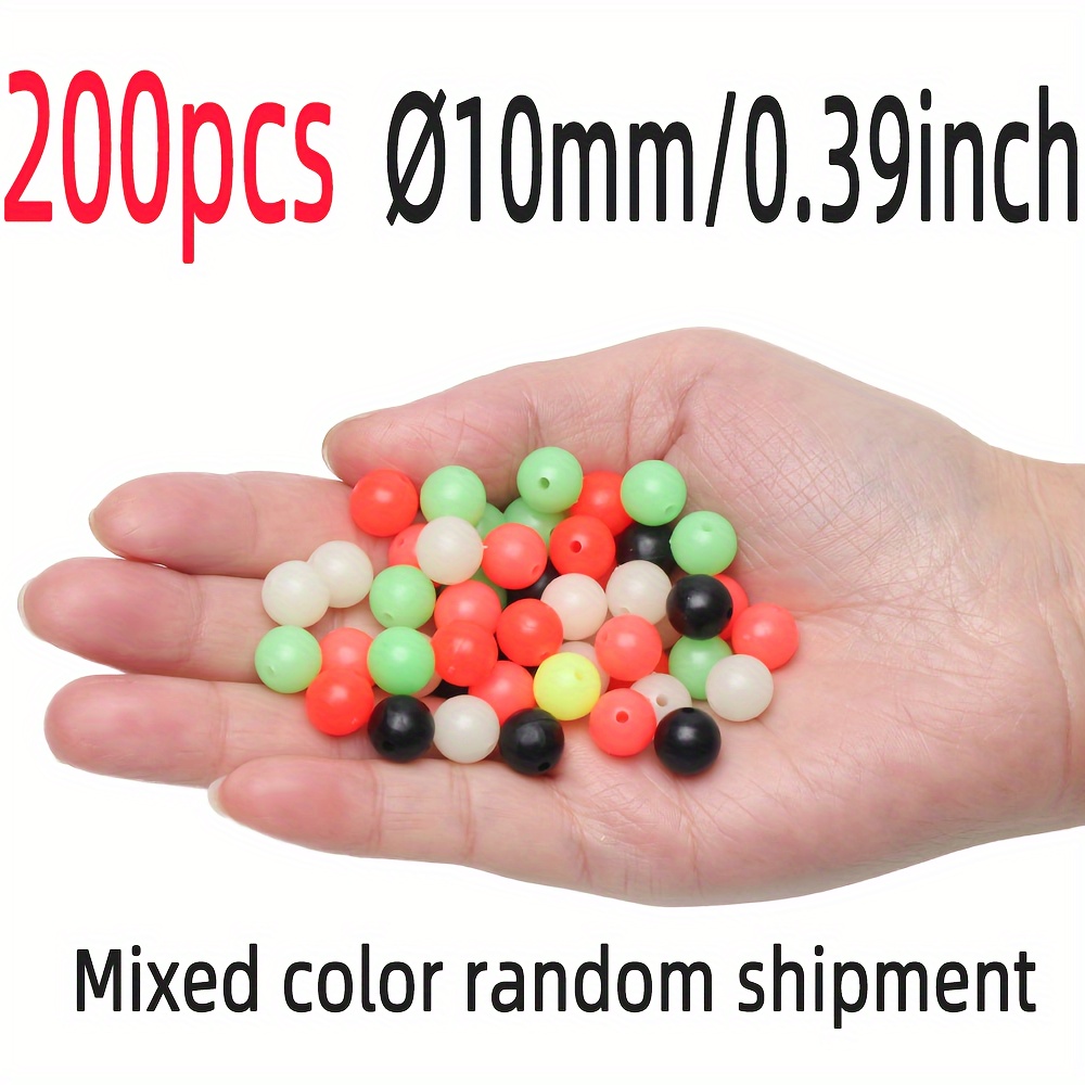 Mixed Color Fishing Beads Hard Plastic Round Beads For - Temu