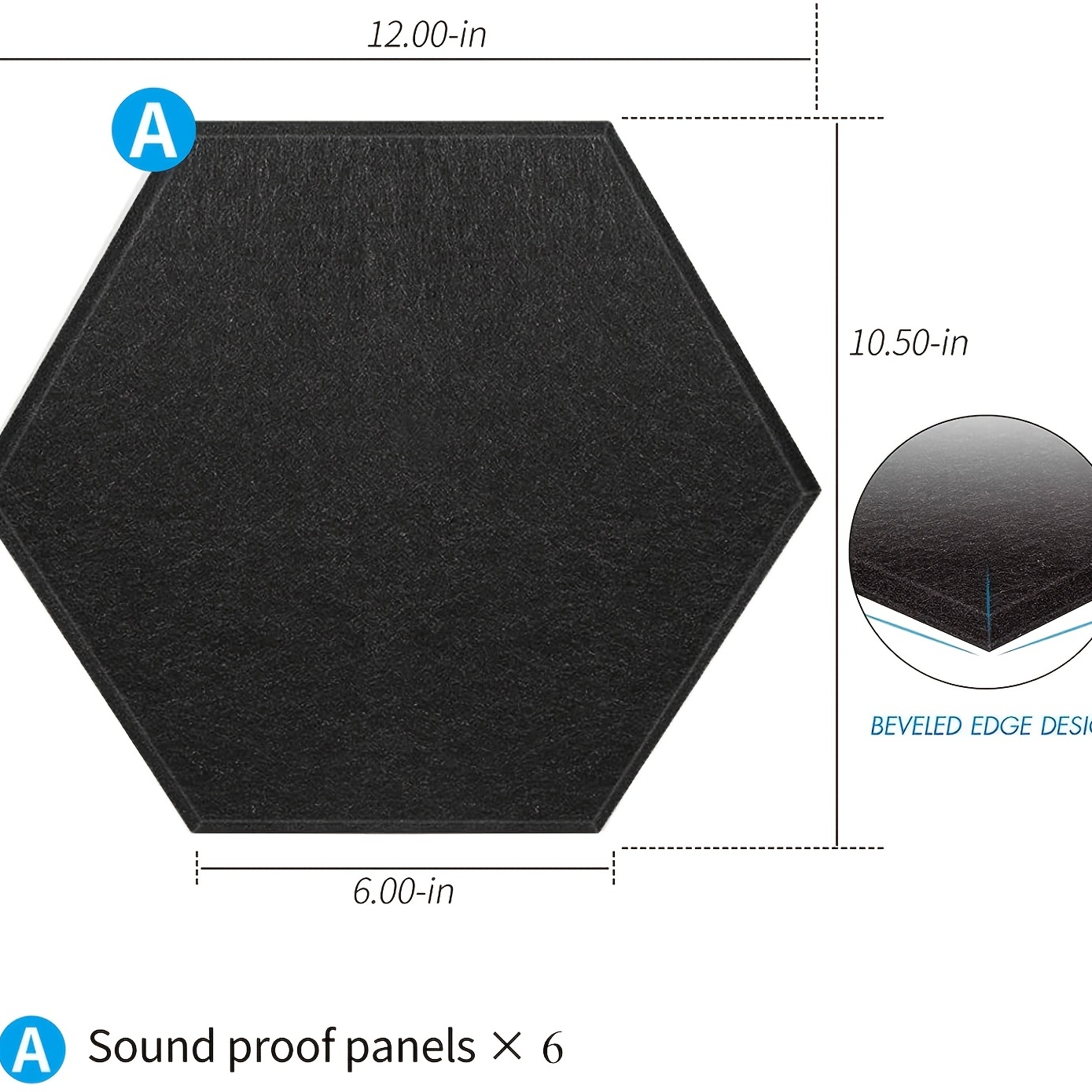 Hexagon Acoustic Panels Beveled Edge Sound Proof Foam Panels - Temu