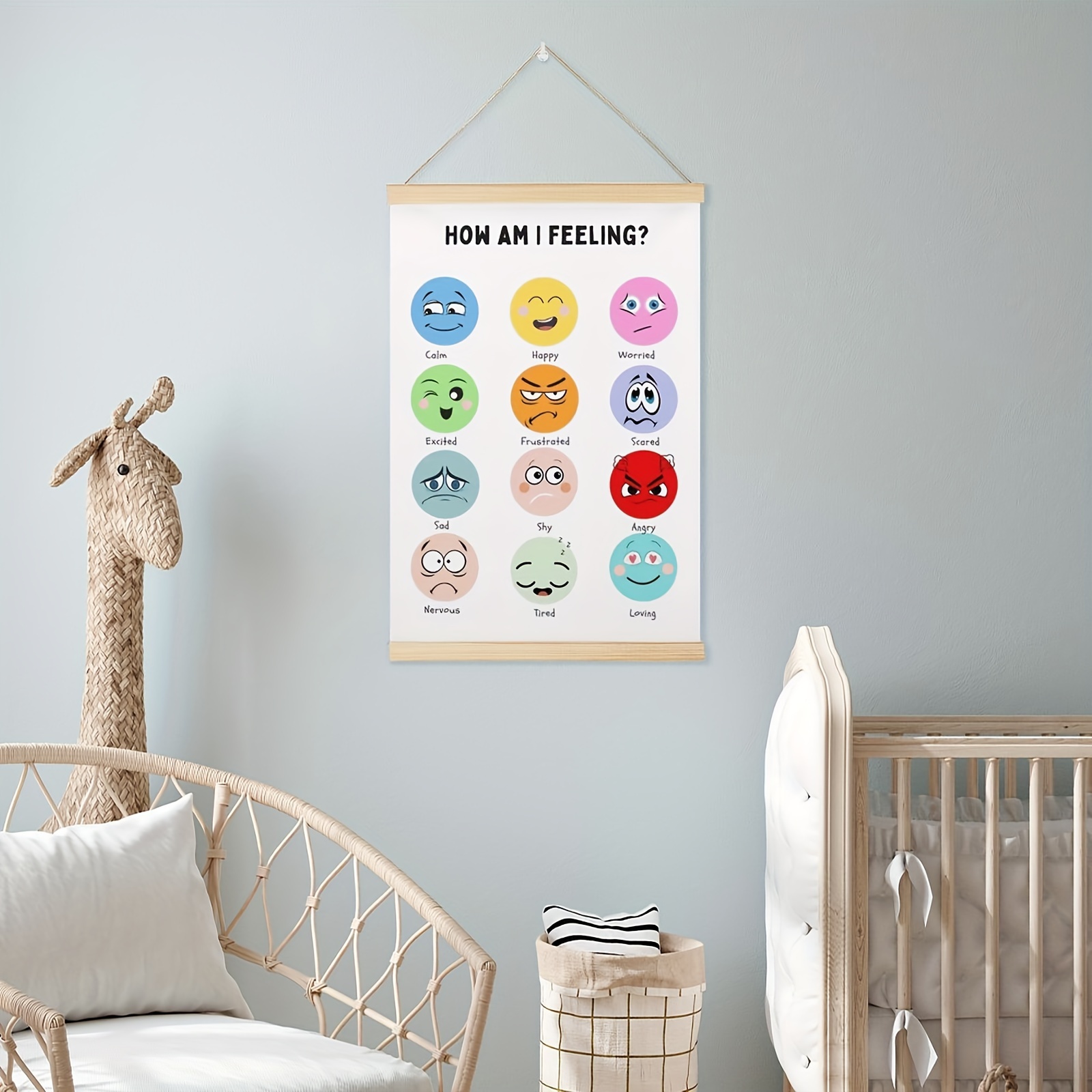 Wood Hanging Scroll Poster Rainbow Feelings Poster Social - Temu Australia