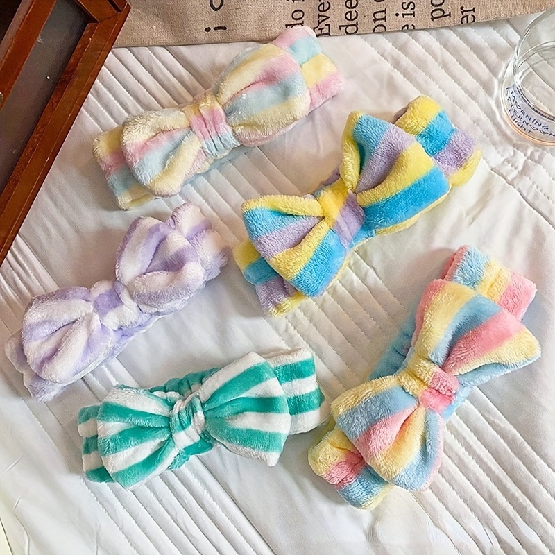 3pcs Leopard Bow Headband for Face Wash Spa Hair Band