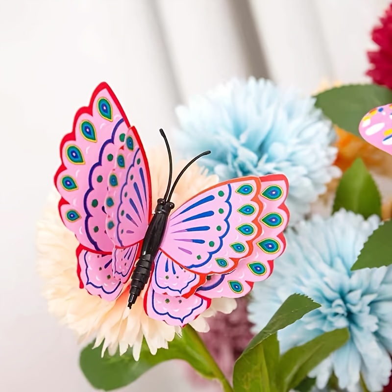 3D Mariposas decorativas de Pared luminosa Pegatinas Decoracion para Casas  24Pcs