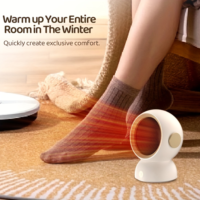 Mini Electric Heater Space Desk Fan Office Home Desktop Winter Warmer  Portable