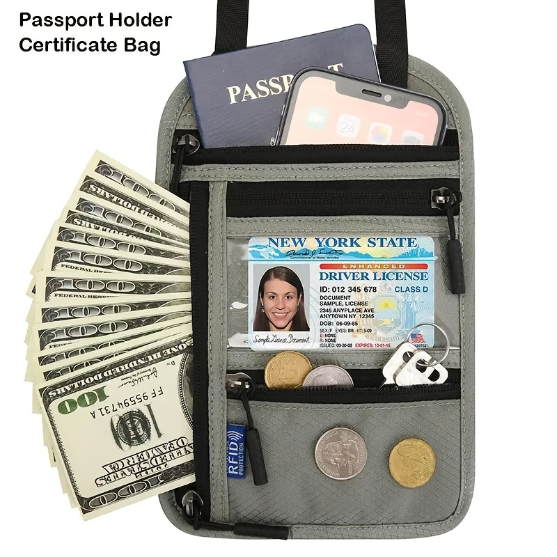 Protège Passeport Étanche 3 Pièces en Similicuir Personnalisé Porte Etui  pour Cartes De Crédit Voyage Protection Rose : : Mode