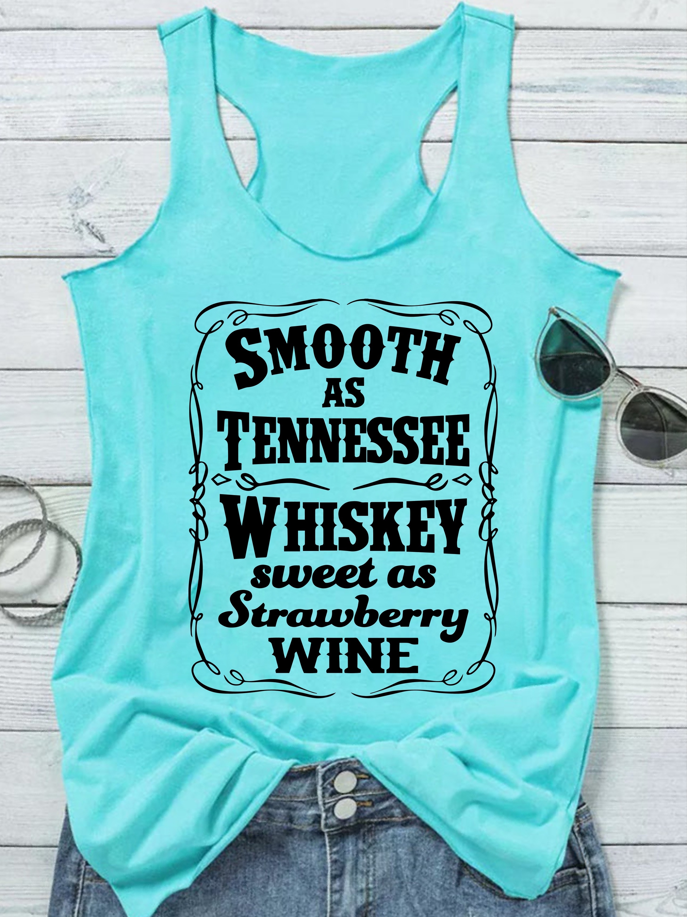 Plus Size Smooth As Tennessee Whiskey Tank Top Women Ring Hole