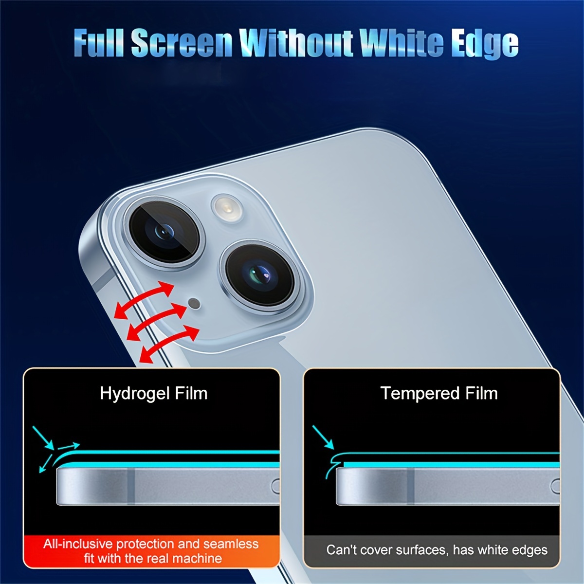 For iPhone 15 14 13 12 Pro Max Soft Front+Back Hydrogel Screen Protector  Film