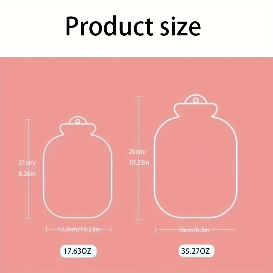 500ml Hot Water Bag Hand Warmer with Plush Cover
