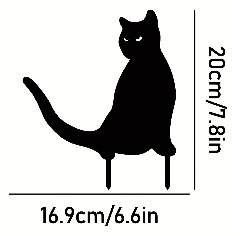 Spaventapasseri da giardino decorazione di Halloween statua di gatto nero  dissuasori repellenti per gatti Silhouette resistente