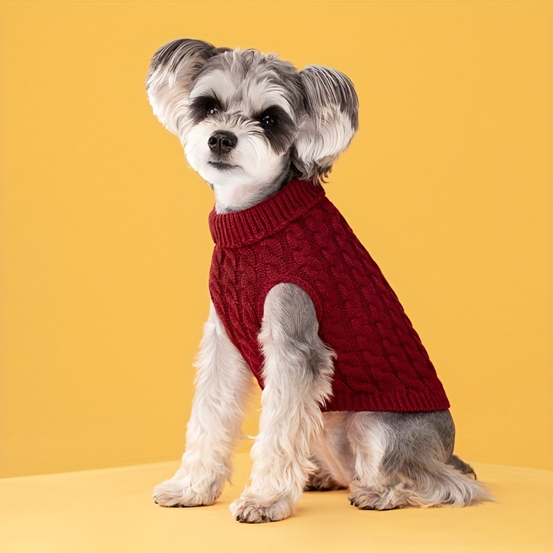 Medium Dog Pullover, Knitted Dog Sweater