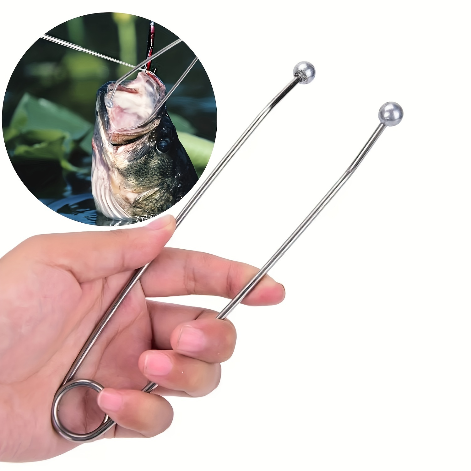 1pc Aluminum Alloy T-Shape Fish Hook Remover, Portable Fishing Tool Deep  Throat Hook Separator