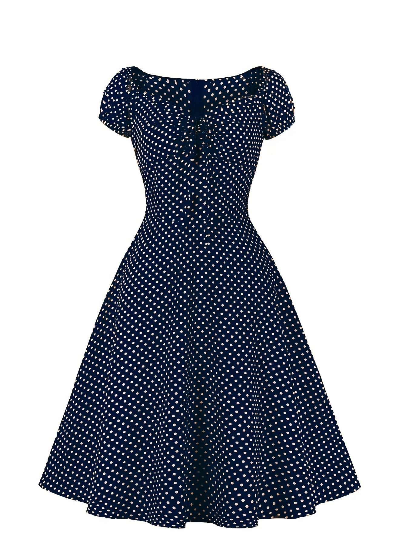 Vintage Sleeveless Cocktail Swing Dress 1950s Polka Dot - Temu