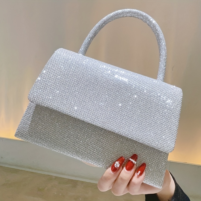 Rhinestone Evening Bag, Glitter Prom Purse, Triangle Designer Clutch Bag  For Party Wedding - Temu
