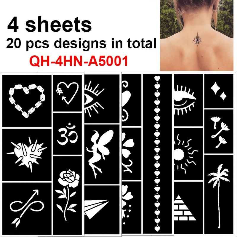  Temporary Tattoo Ink and Stencils for Adults Teens