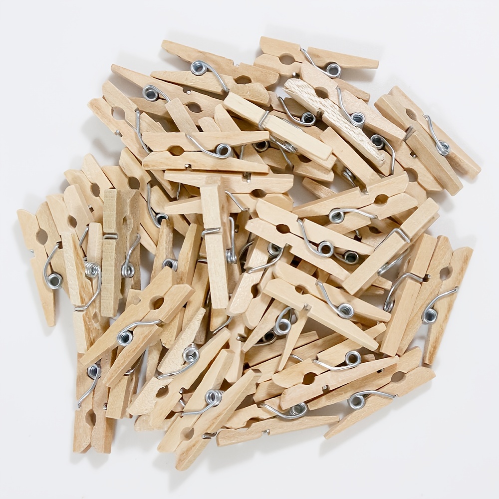 Very Small Mine Size Mini Natural Wooden Clips For Photo - Temu