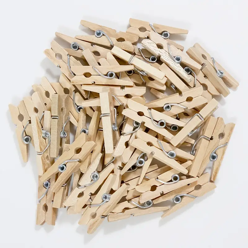 Mini Wooden Clothespins