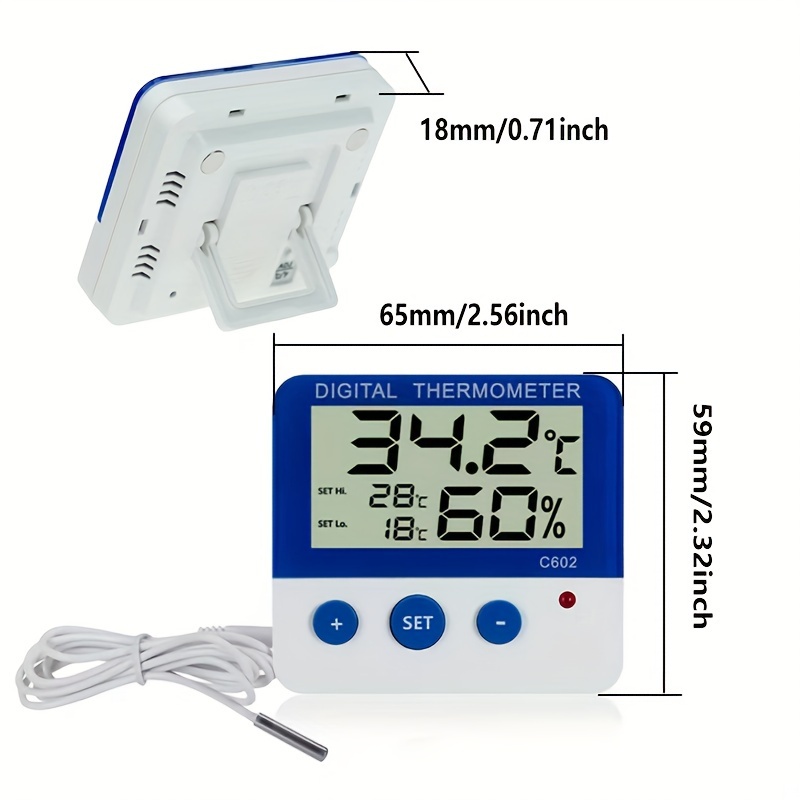 1pc, thermomètre avec sonde, thermomètre numérique externe pour  réfrigérateur, thermomètre médical de haute précision pour ménage  commercial, gadgets de cuisine - Temu Belgium