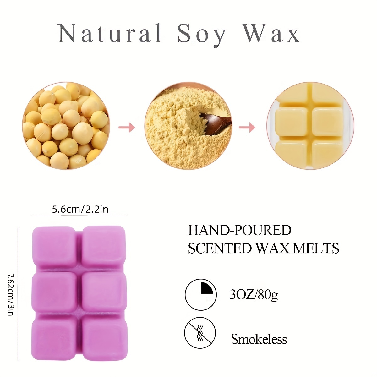 Handmade Scented Wax Cubes Hand Poured Natural Soy Wax - Temu
