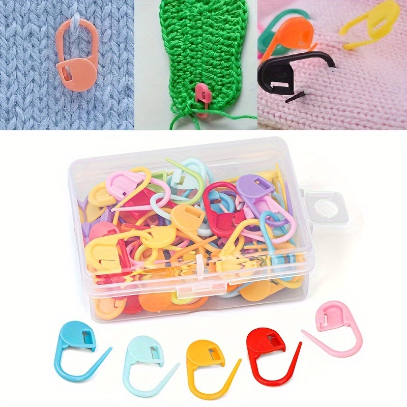 250PCS Stitch Markers Colorful Stitch Markers for Crocheting, 2 Types  Knitting Stitch Markers in Locking Clips Weaving, DIY Arts and Craft