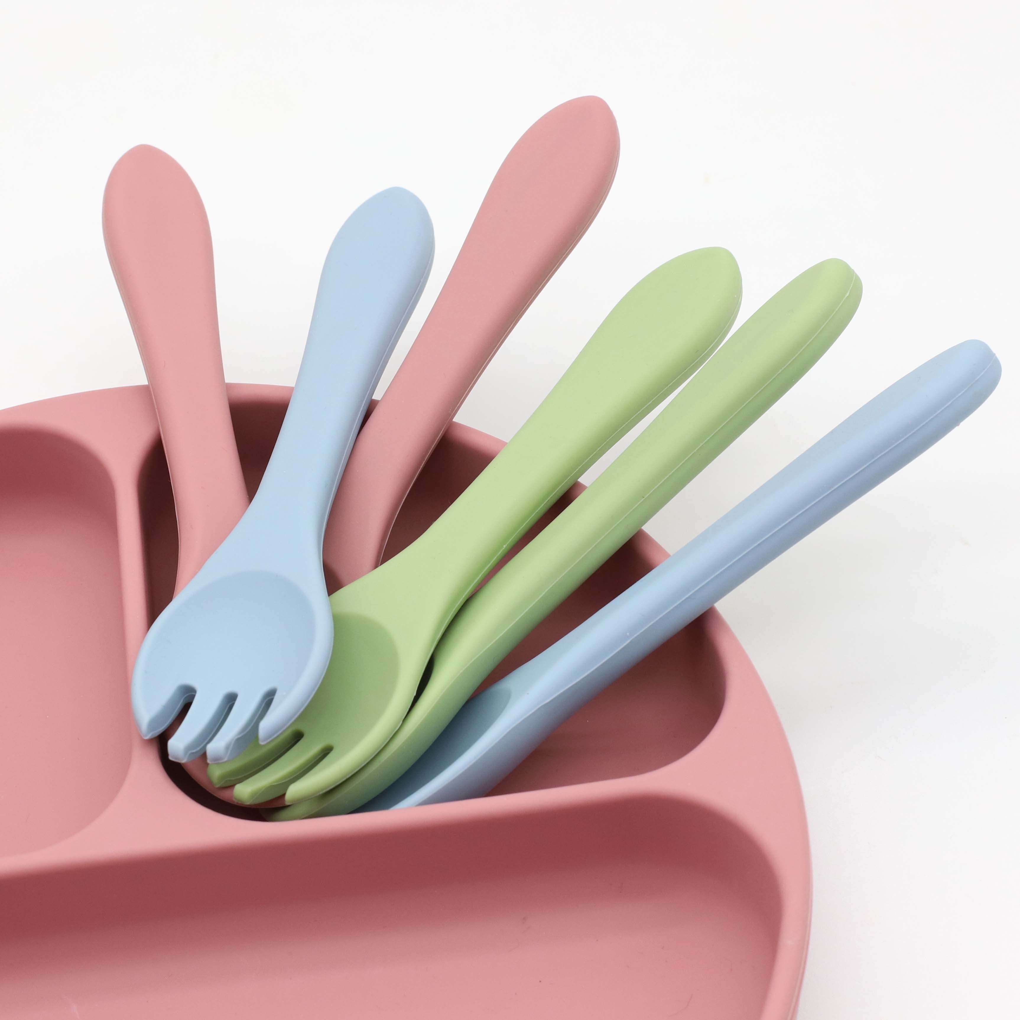 Silicone Training Tableware, Silicone Safety Cutlery