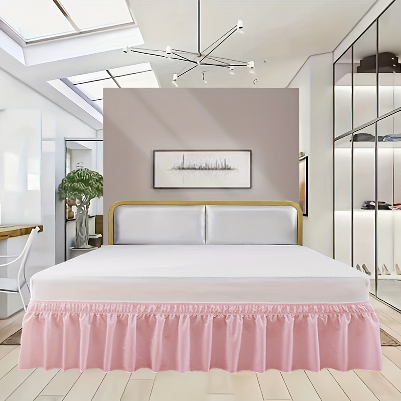 Light pink shop bed skirt queen