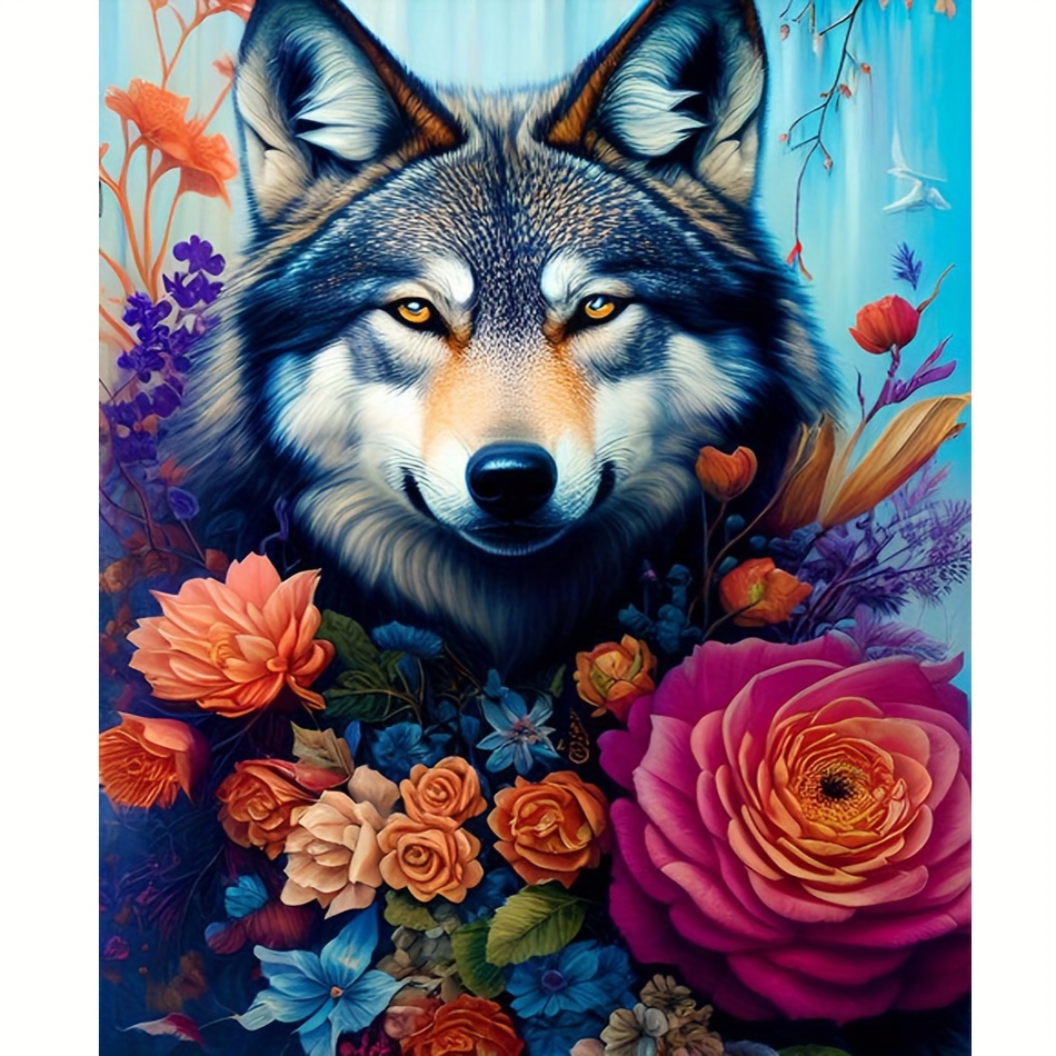 Diy Paint By Numbers For Adults Canvas Painting Wolf And - Temu