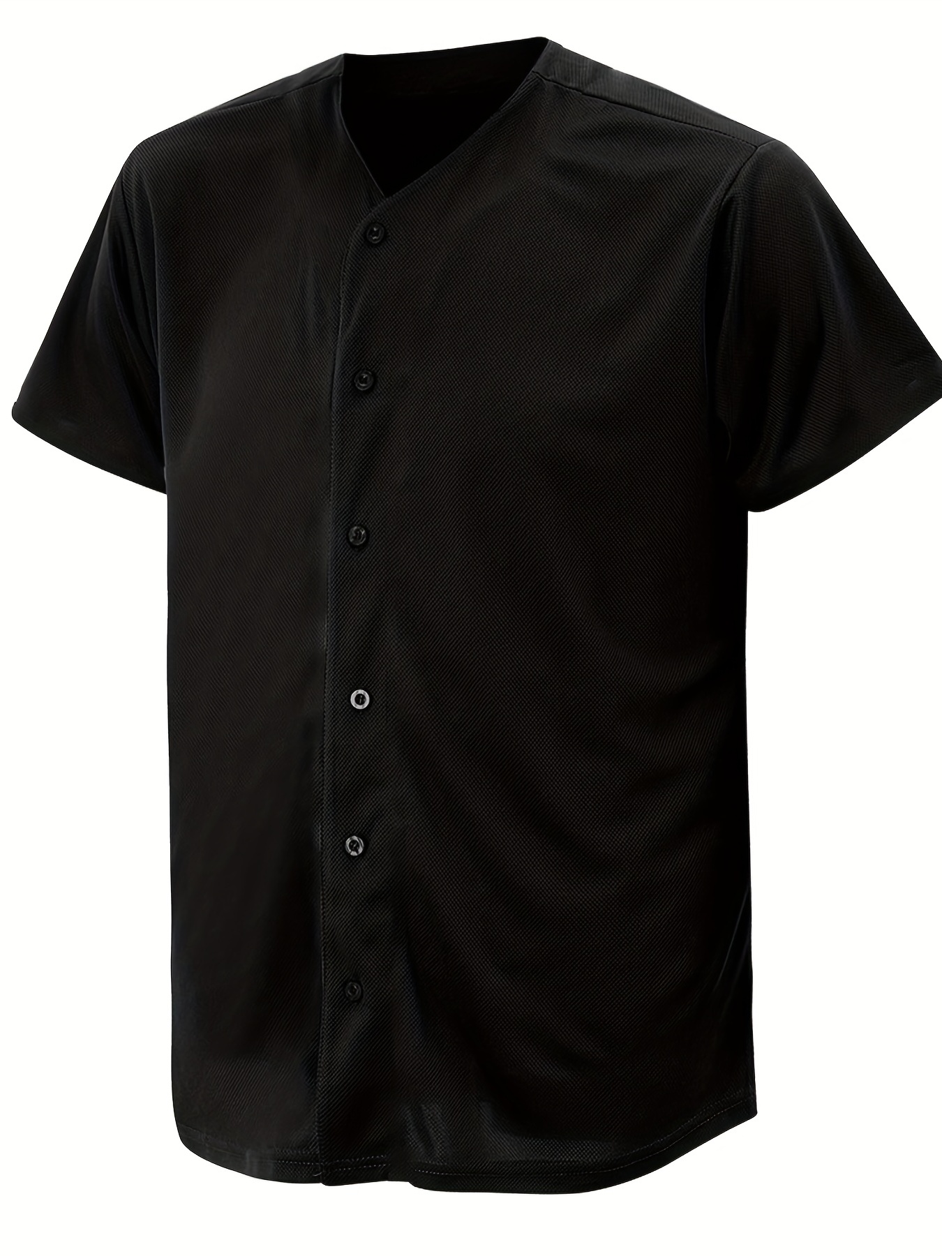 Men's Blank Baseball Jerseys Plain Casual Short-sleeved Button T-shirts,  Simple Fashion Sports Uniform Tops - Temu