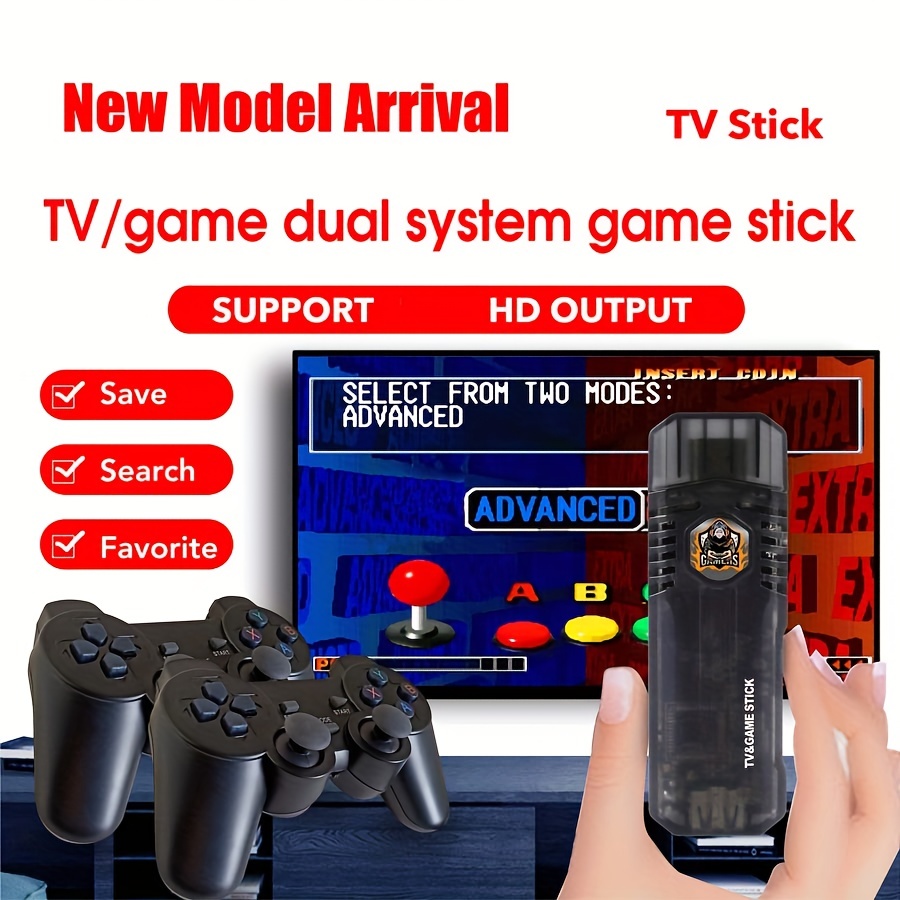 Ultra Hd Game Stick Arcade Retro Video Game Console, For Ps1 With Dual  Wireless Controller, Mini Hd Tv Box For Android, Christmas, Halloween,  Thanksgiving Day Gift - Temu