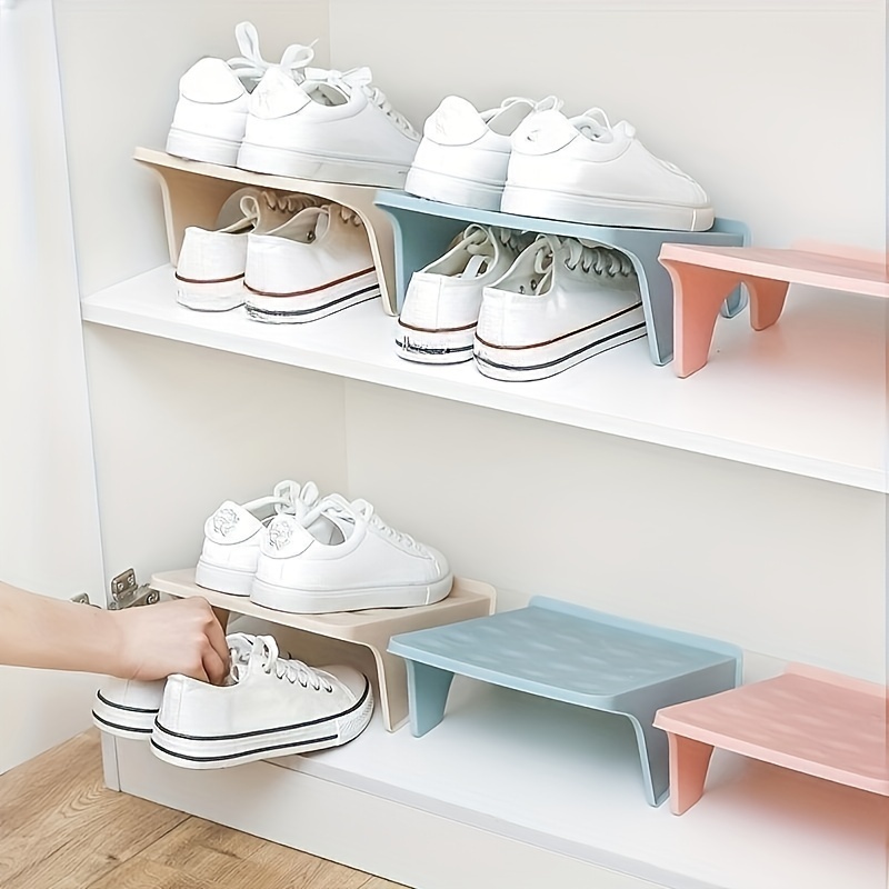 Shoe Slot Storage Organizer Adjustable Plastic Shoe Rack - Temu United Arab  Emirates