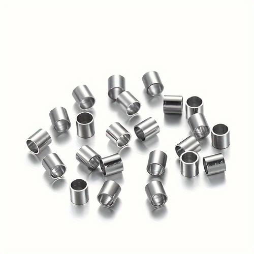 200pcs copper tube crimp end beads assorted sizes 1 5mm 2 0mm 2 5mm jewelry making spacer beads for necklaces craft supplies