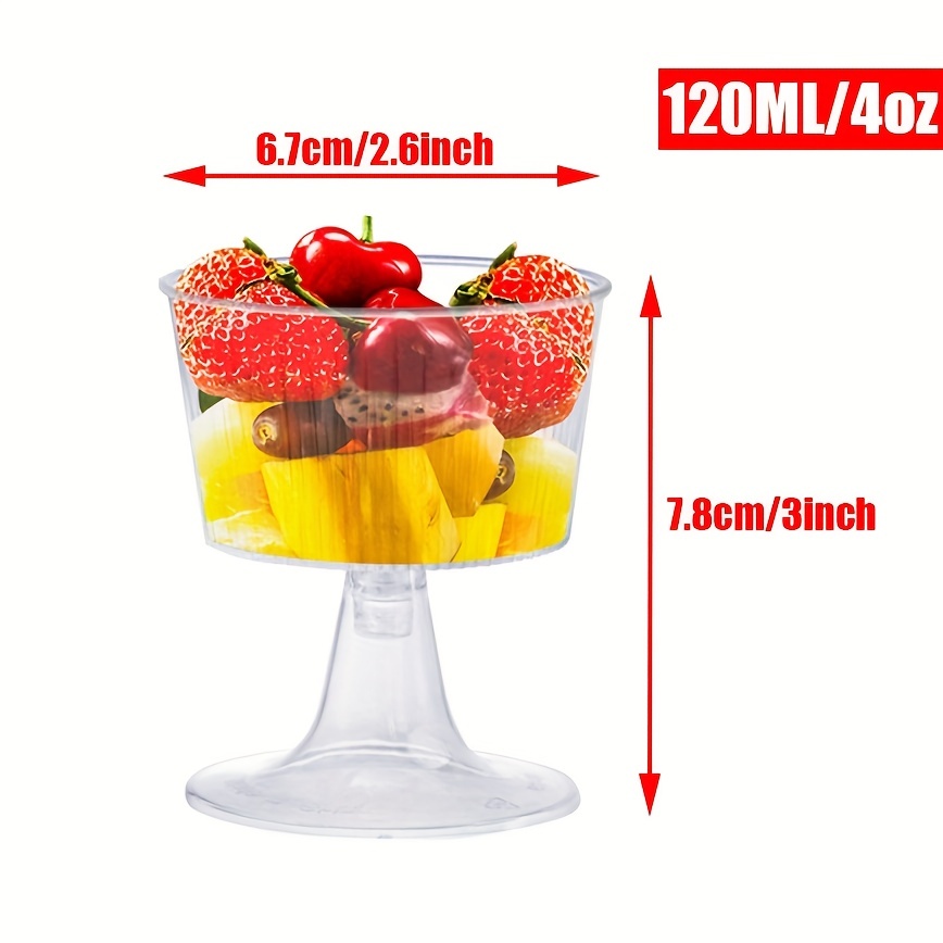 4.5 Oz Disposable Martini Glasses Mini Plastic Dessert Cups with