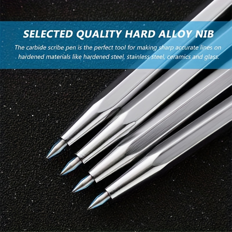 SEWACC Metal Marking Pen 12 pcs metallic marker pens Tile Cutting Pen  Lettering Pen Ceramic Engraving Pen Tile Drawing Needle Glass Scriber  ceramic