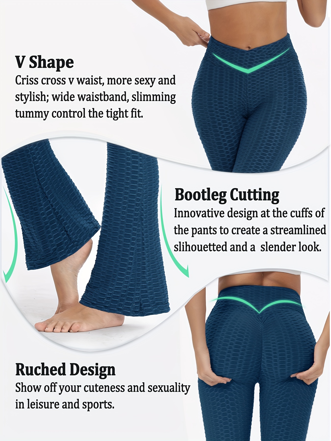 Cheap Women Cross Waist Leggings Butt Lift Fitness Tight-Fitting Legging V-Shaped  High Waist Pants