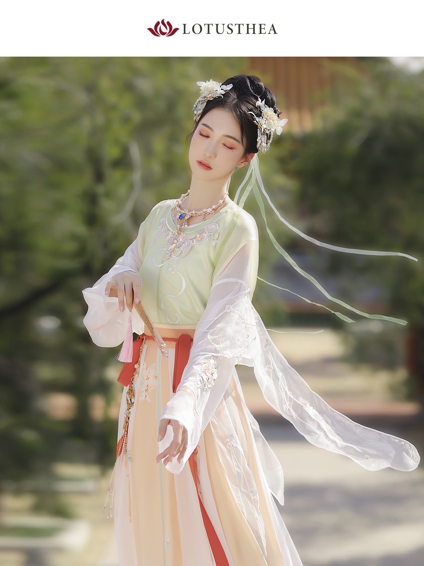 Pleated Skirt Hanfu Set, Traditional Chinese Costume, The Tang Dynasty ...