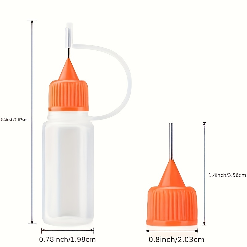 15個の精密先端アプリケーターボトル 10ml 5色の針先細いチューブ式