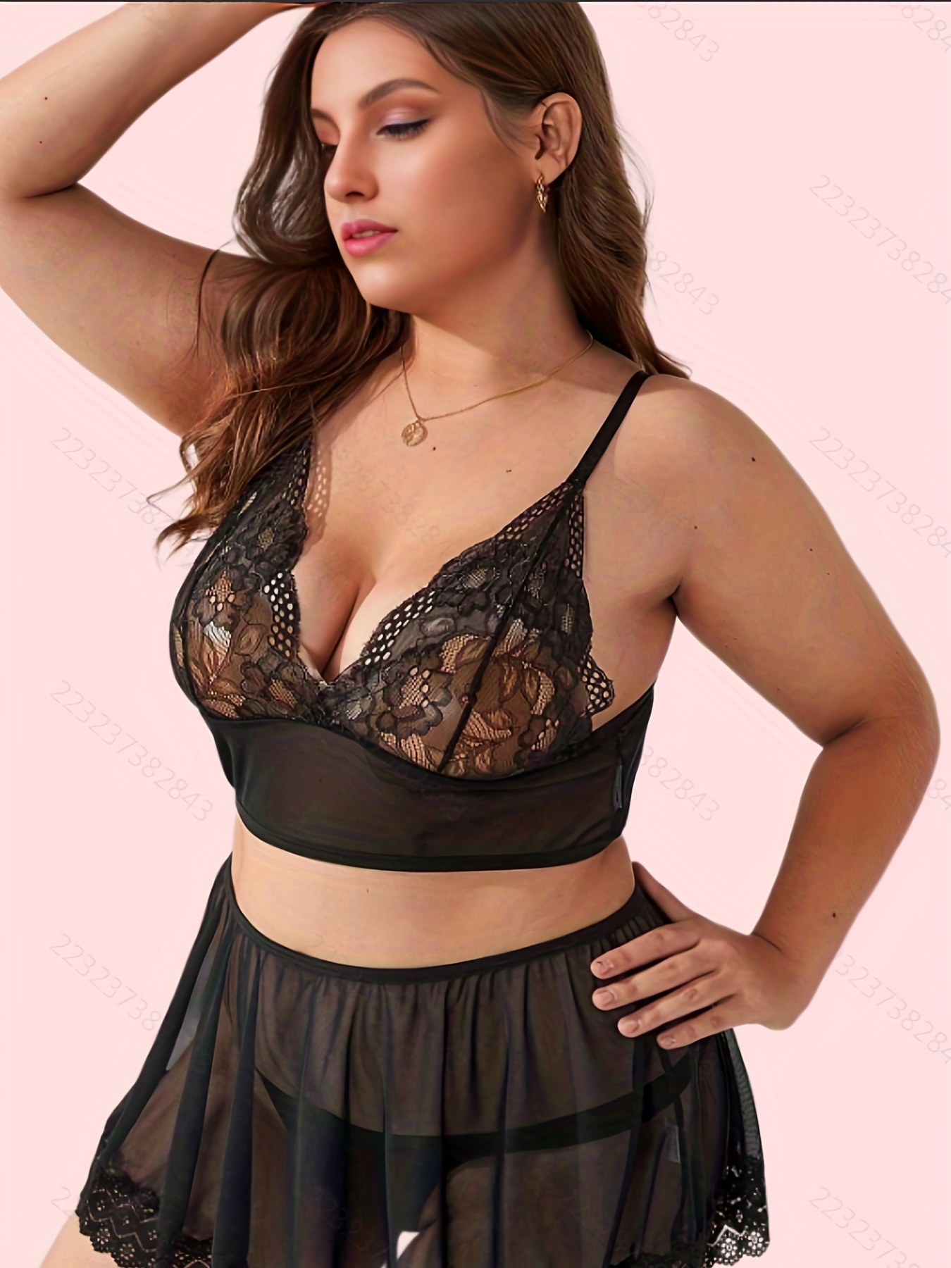 Sexy Lingerie Set For Women Naughty Lace Bralette Bra And - Temu
