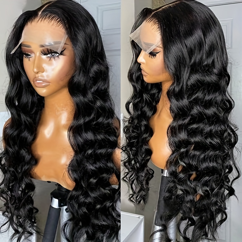 Onda Corporal Transparente Lace Front Wig para Mulheres, HD