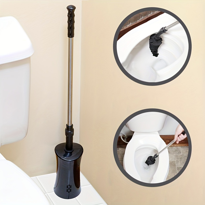 Toilet Plunger Drain Clog Remover, Unclogging Bathroom Toilet Pipes, Dredge  The Plumbing Toilet - Temu