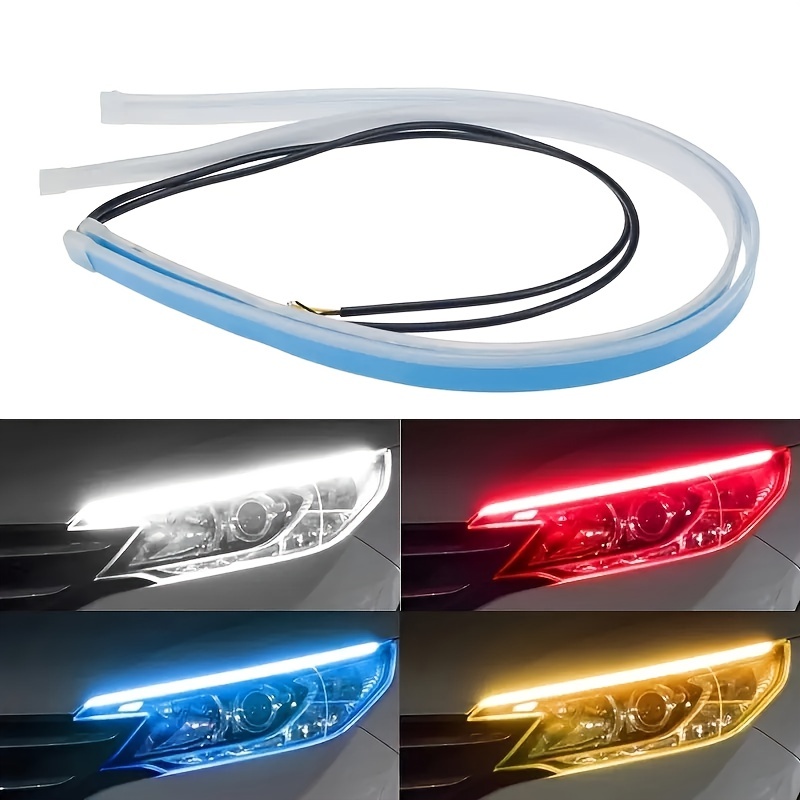 Phare de voiture des bandes de LED, l'extérieur voiture Bande LED feux avec  Dreamcolor Chasing, Flexible LED étanche Bande de feux de jour sans fil des  apps DRL contrôlé - Chine Projecteur