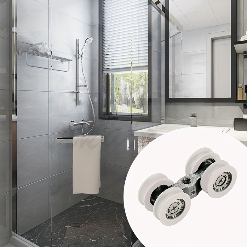 Rouleaux de porte de douche roues poulie de salle de douche avec vis 1  ensemble