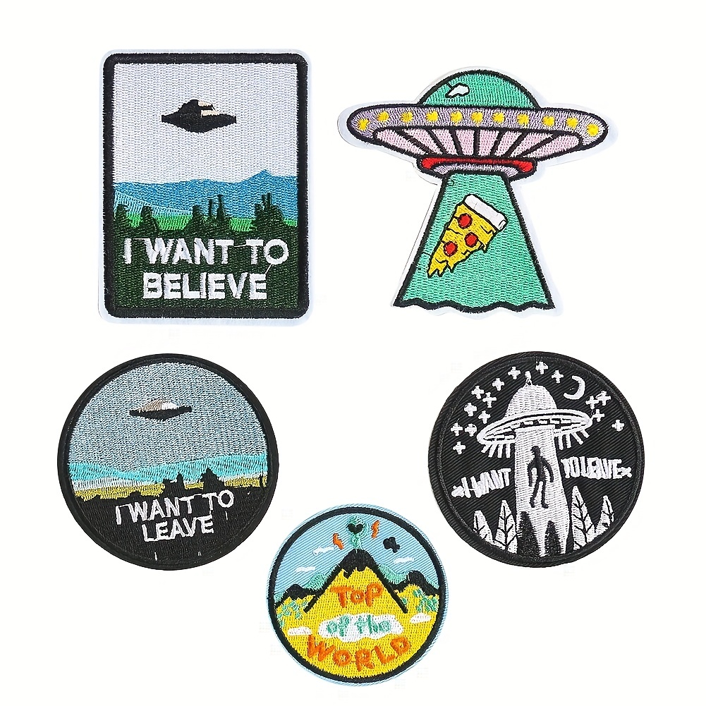 5Pcs Black patches for clothes Iron on patch embroidered applique sticker  DIY Badges decorative accessories