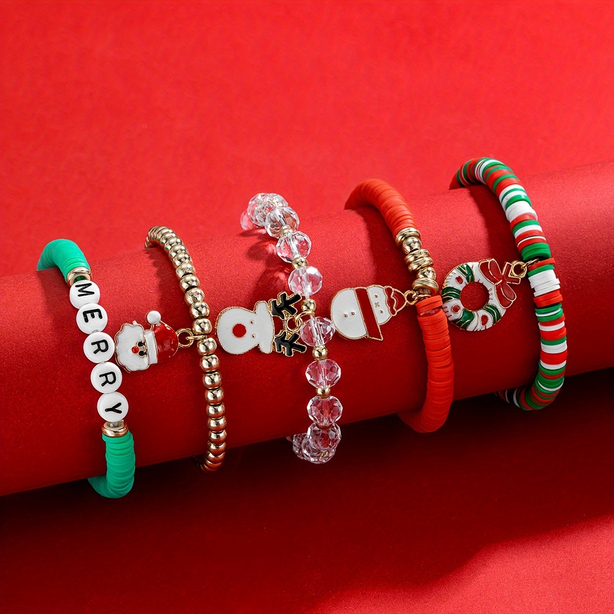 DIY Colorful Beaded Bracelet Set Christmas Bracelet Beads For Jewelry  Making Beads Bangle Bracelet Making Kit For Beginners - AliExpress