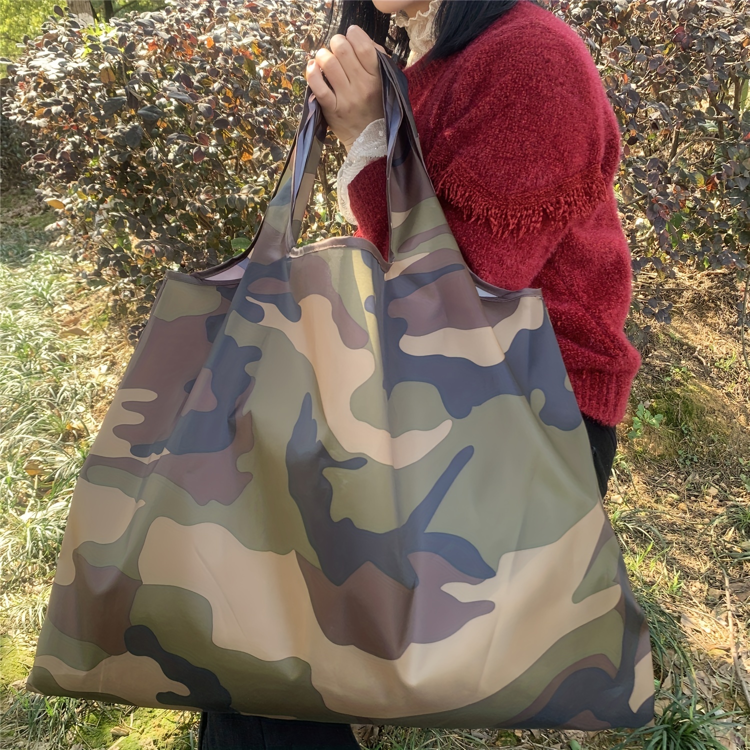 Camouflage Pattern Tote Bag, Neoprene Summer Beach Bag, Lightweight Travel  Handbags Shopping Bag - Temu
