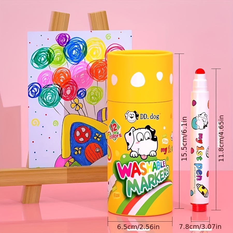 Jar Melo 12 Colors Washable Dot Markers Kit for 3-8+ Age Kids, Non Toxic  Dot Paint Markers with 108 Free Pdf Activity Book & Physical Sheets 2.1  fl.oz