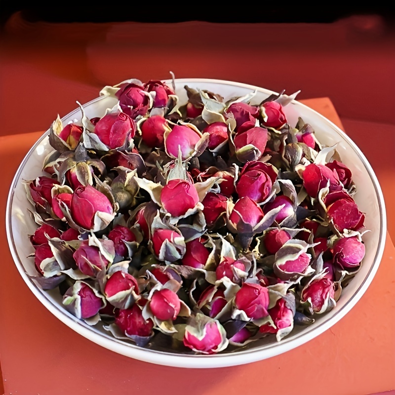 Fragrant Natural Deep Red Rose Buds Rose Petals - Temu