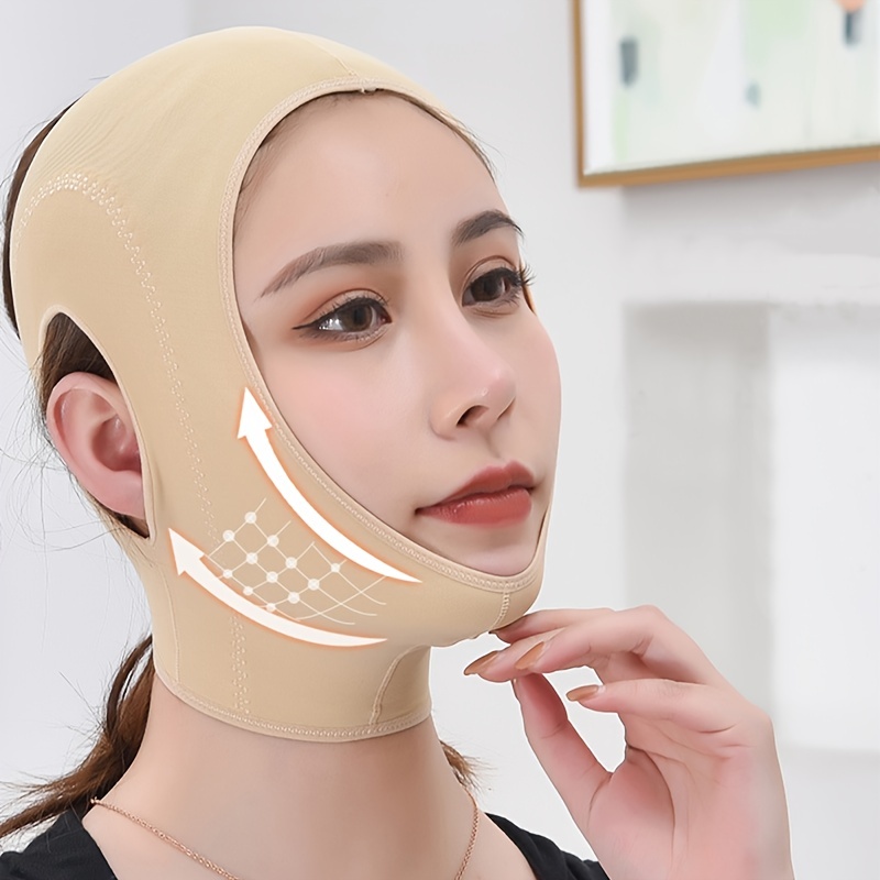 Aptoco Reusable Face Slimming Chin Strap, Snore Stop face Lift and Slimmer  Belt, Double Chin Reducer V Line Lifting Mask for Sagging Face and Chin 