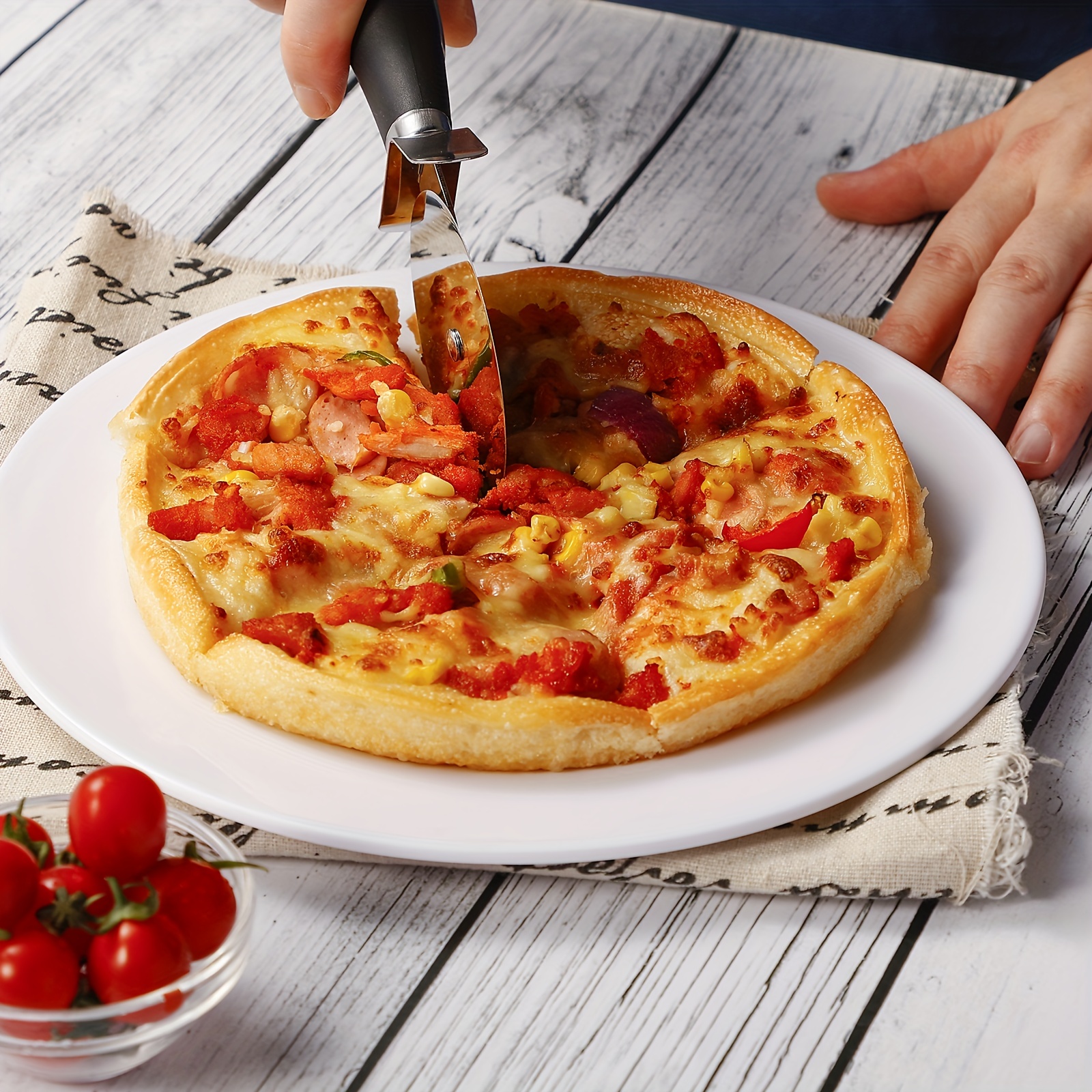 Stainless Steel Pizza Cutter Wheel And Pizza Shovel Pie - Temu