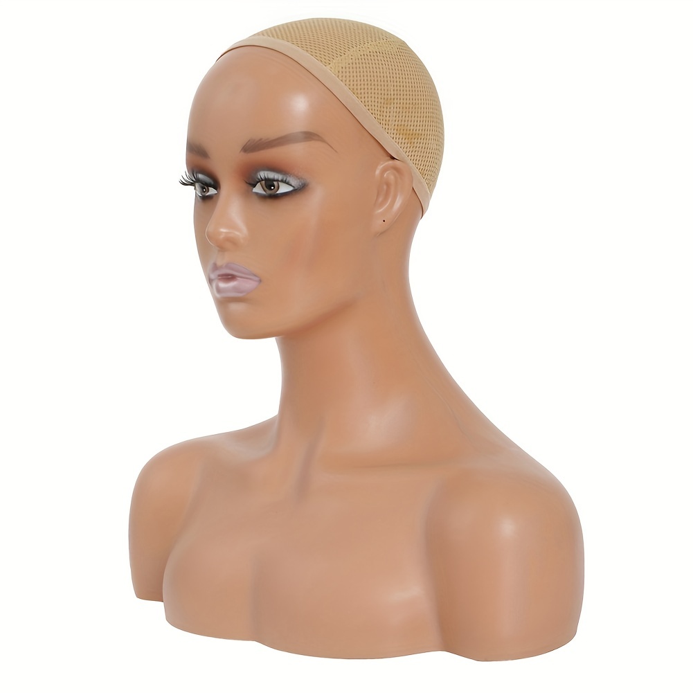 Realistic Female Mannequin Head with Shoulder Manikin Head Bust